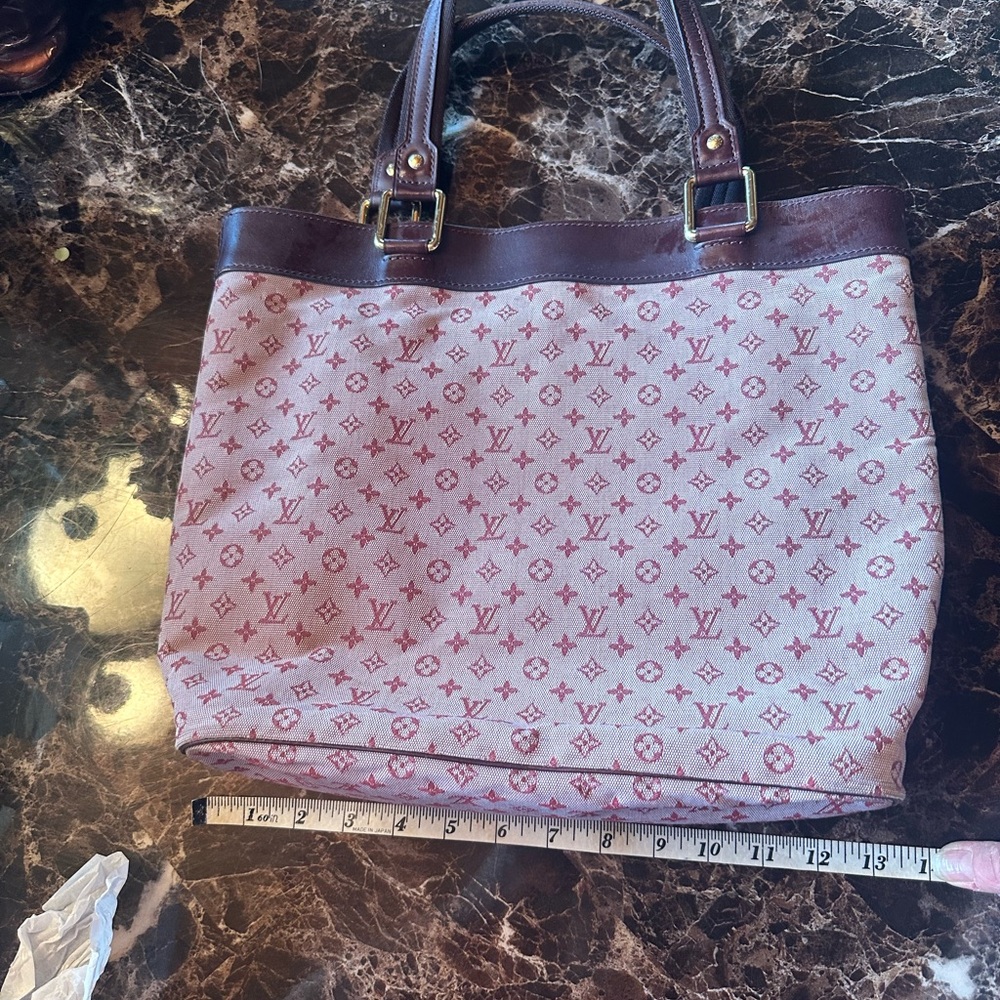 Louis Vuitton burgundy/pink tote